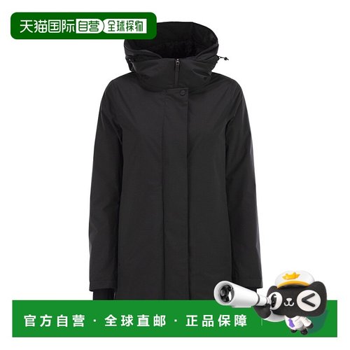 HERNO 女士风衣 PI002078D9300 AW2025 黑色 连帽羽绒服