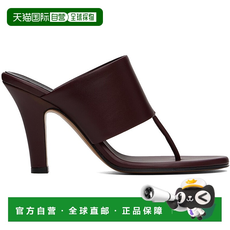 1h可退 潮奢 The Row 女士 酒红色 Signum 凉鞋 F1533L57