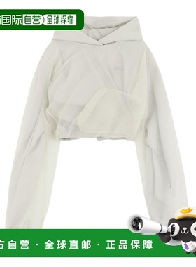 WE11DONE 女士针织毛衣 WDBL025117WBG SS2025 白色 分层短款卫衣