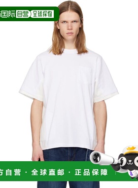 1h可退 潮奢 Sacai 男士 白色 Cotton Jersey & Light Wight Deni