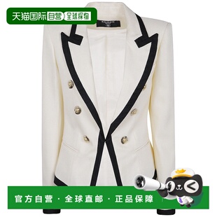 AW2025 FF1SE165VI29GWO 白色 Maxi BALMAIN Shoulder 女士西服