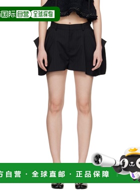 1h可退 潮奢 Sacai 女士 黑色 Chalk Stripe 短裤 2608364001BLAC