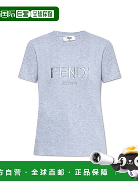 FENDI 女士T恤 FS7254AT1PF0TAZ SS2025 灰色 Short sleeve T-shi