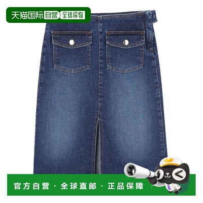 CHLOÉ 女童连衣裙 C20623Z10 AW2025 蓝色 Denim Midi Skirt