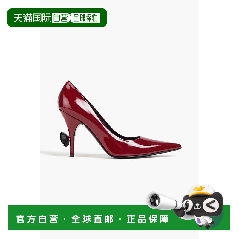 1h可退 潮奢 magda butrym 女士 花朵装饰漆皮浅口鞋 PF24PUMPSLE