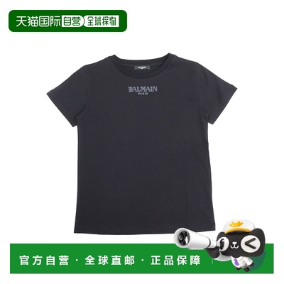 BALMAIN 女童衬衫 BW8A81Z0082930 SS2025 黑色