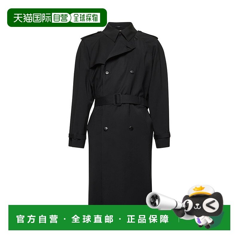 1h可退 潮奢FENDI芬迪男士双排扣中长风衣FF0830ASCH