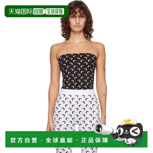 Marine Serre 女士 黑色 Recycled Moon Jersey Second Skin 抹胸