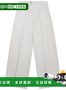 1h可退 潮奢 Sacai 女士 细条纹阔腿裤 2507800 white白色 舒适时