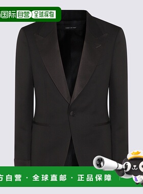 1h可退 TOM FORD 男士西服套装 2ESPG1WMS01NAA AW2025 黑色西装