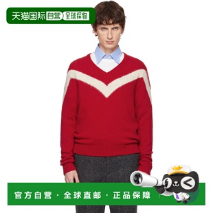 华伦天奴 男士 Bow 潮奢 毛衣 VLogo valentino Wool 1h可退 红色