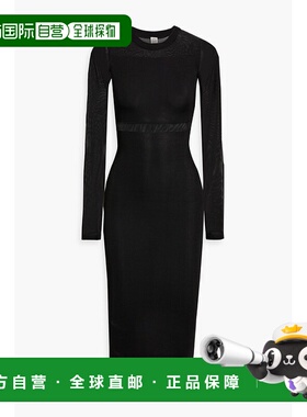 1h可退 潮奢 TOTÊME 女士 网纱拼接弹性针织中长连衣裙 241WRD119