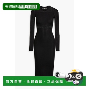 网纱拼接弹性针织中长连衣裙 1h可退 女士 TOTÊME 241WRD119 潮奢