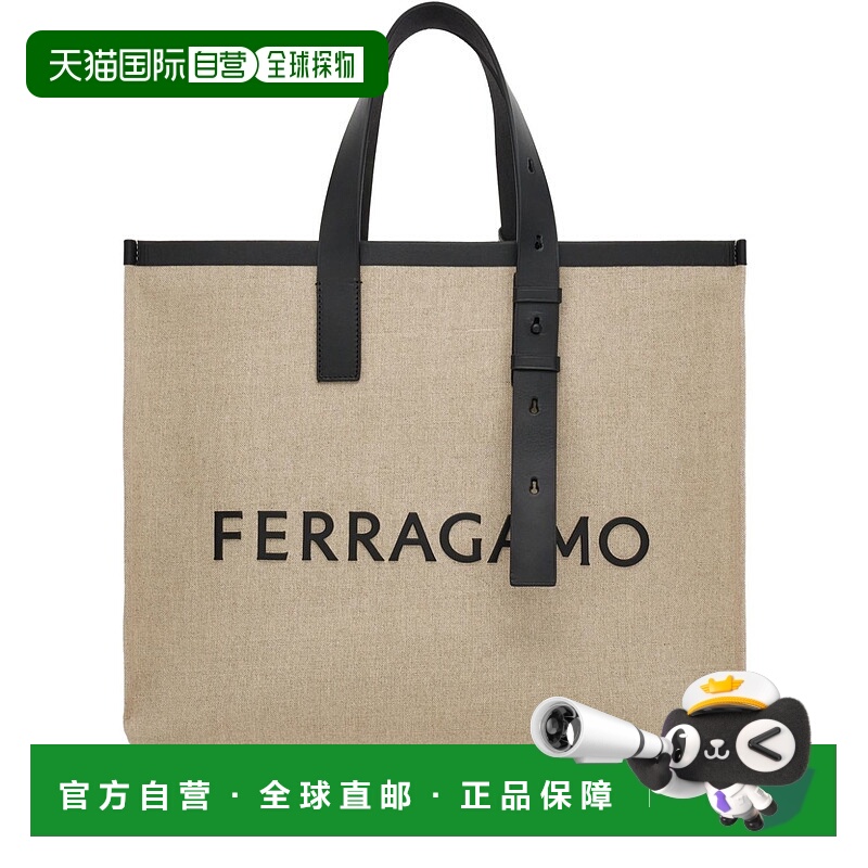 1h可退 潮奢 Salvatore Ferragamo 菲拉格慕 男士 徽标帆布手提包