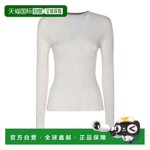 LANVIN 女士针织毛衣 RWPO0020K004A23012 CO 白色 圆领长袖毛衣