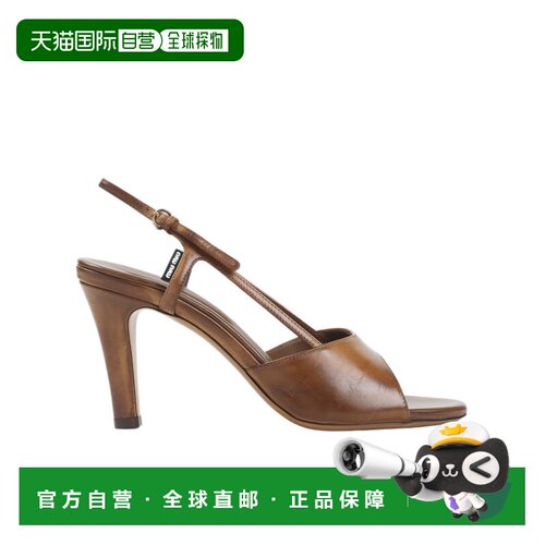 MIU MIU 女士凉鞋 5X547E537F085F0046 AW2025 棕色高跟