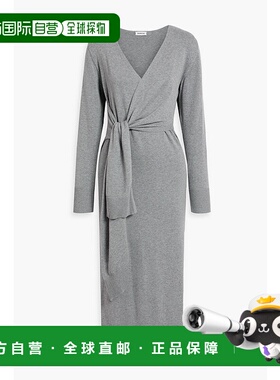 1h可退 潮奢 Simkhai 女士 Skyla 裹式棉质羊绒混纺中长连衣裙 12