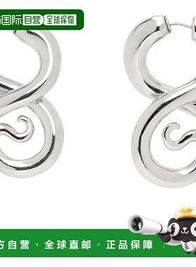 1h可退 潮奢 Panconesi 女士 银色中号 Boa 耳坠 CAOEA921P耳环