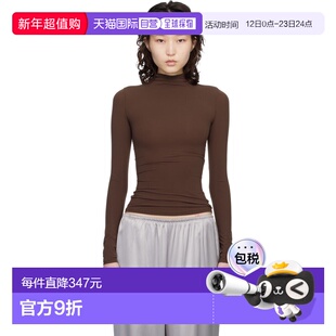 1h可退 潮奢 SKIMS 女士 棕色 Fits Everybody Turtleneck 上装 L