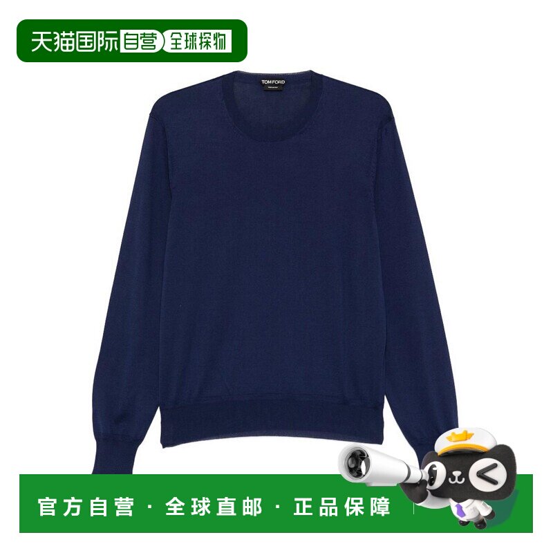 TOM FORD 男士针织衫 KCL074YMC040UDB CO 蓝色 Crew Neck Sweate图片