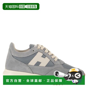 1h可退 潮奢 Hogan 女士 INTERACTIVE 绒面革布织训练鞋 HXW7130G