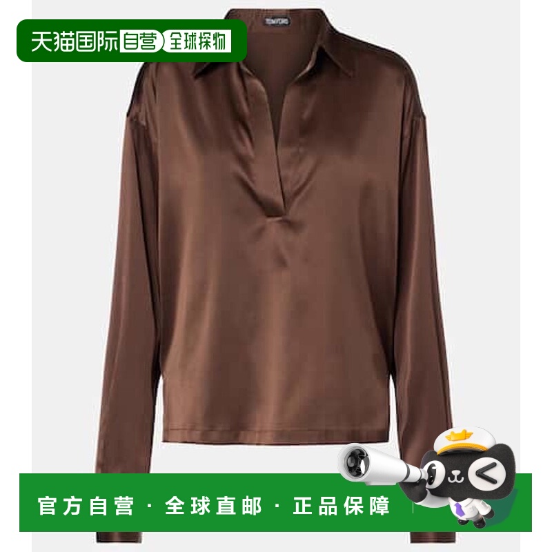 1h可退 潮奢 Tom Ford 汤姆 福特 女士 真丝混纺上衣
