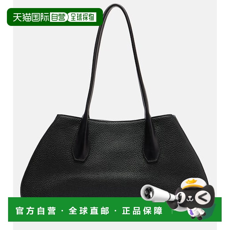 1h可退 潮奢 The Row 女士 Alger 中号皮革肩包 black黑色 舒适时