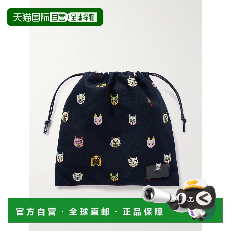 1h可退 潮奢 LOEWE 罗意威 女士 + Louis Wain 皮革饰边印花斜纹