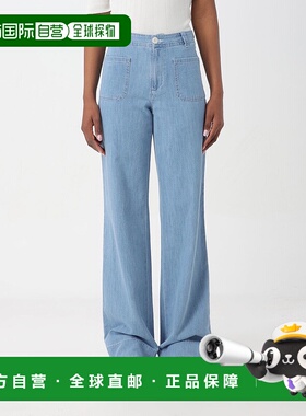 A.P.C. 女士牛仔裤 COGXXF09222IAB SS2024 蓝色 Emilie 徽标牛仔