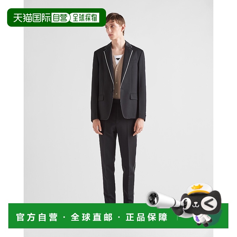 1h可退 PRADA 男士夹克 UGD213G54S231F0002 SS2023 黑色 单排扣