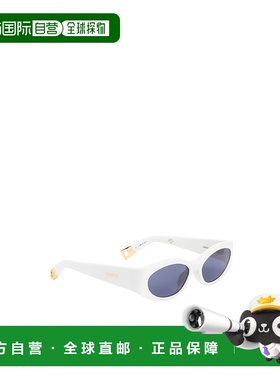 1h可退 JACQUEMUS 女士眼镜 JAC4C7SUNWHITEYELLOWGOLDNAVY太阳镜