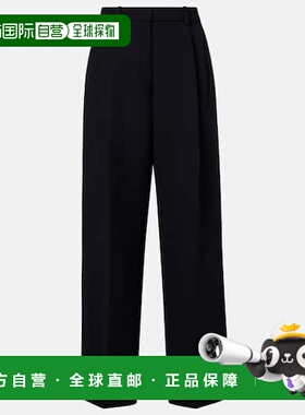 1h可退 潮奢 KHAITE 女士 August 高腰阔腿裤 black黑色 舒适时尚