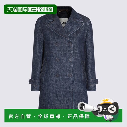 FENDI 女士大衣 FLF842AW82F1UKI SS2026 蓝色 Monogram denim ja