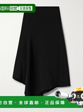 1h可退 潮奢 THEORY 希尔瑞 女士 不对称垂褶拼接绉纱半身裙 P110