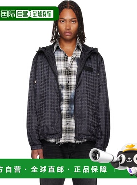 1h可退 潮奢 AMIRI 男士 黑色 MA Quad Windbreaker 夹克 AMOULW1