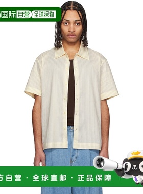 1h可退 潮奢 Dunst 男士 灰白色 Collared Striped 衬衫 UDSH5B32