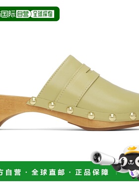 1h可退 潮奢 BY FAR 女士 绿色 Hans 穆勒鞋 22SSHNSOLVGLS