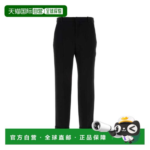 1h可退 BALMAIN 男士休闲裤 BH0PM030WB860PA AW2023 黑色 绉纱羊