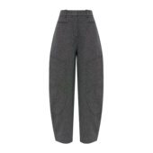 女士休闲裤 Wide A108006010739099 GANNI SS2026 灰色 leg trous