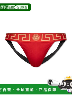 VERSACE 男士内裤 AUU010171A10011A9X2 CO 红色 Cotton jockstra