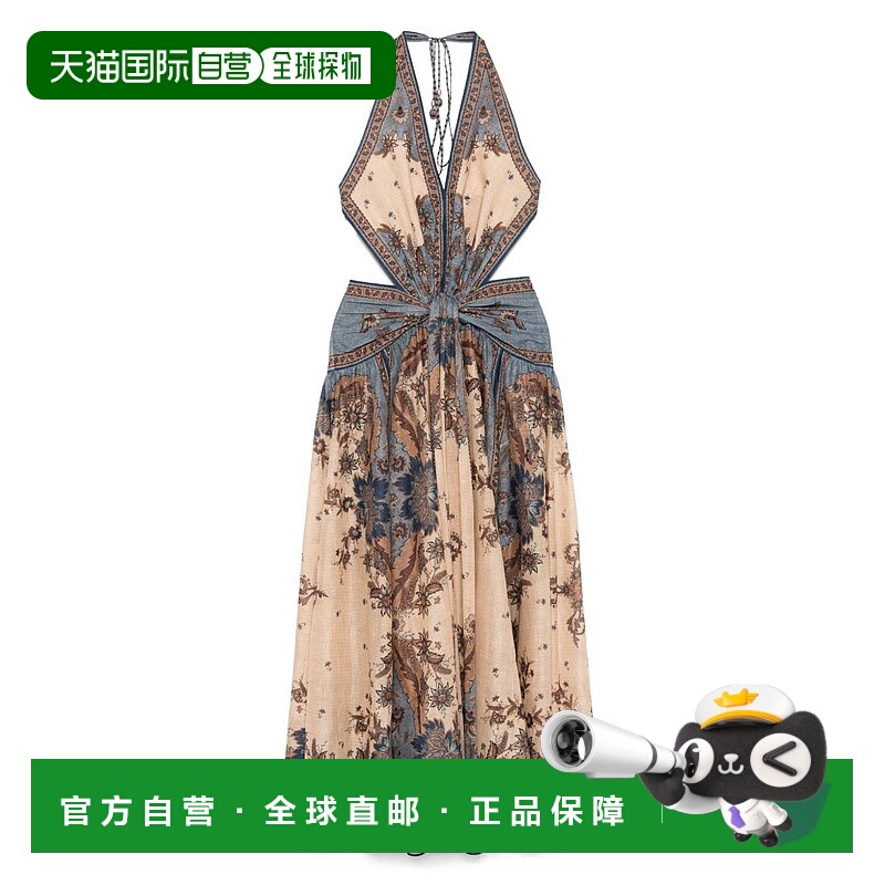 1h可退 潮奢 ZIMMERMANN 女士 蓝色连衣裙 4237DSS253BLCMINFLO