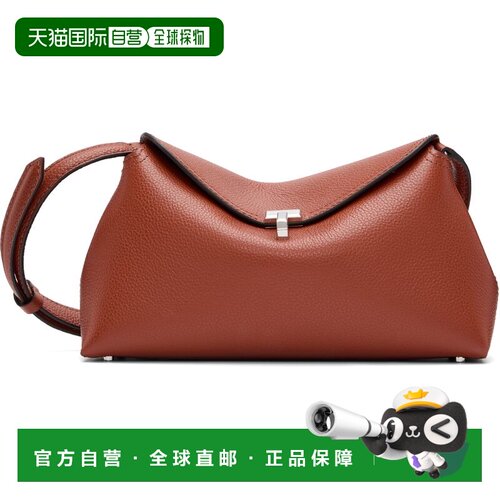 toteme 女士 棕色 T-Lock Grained-Leather 单肩包 234WAL944LE00
