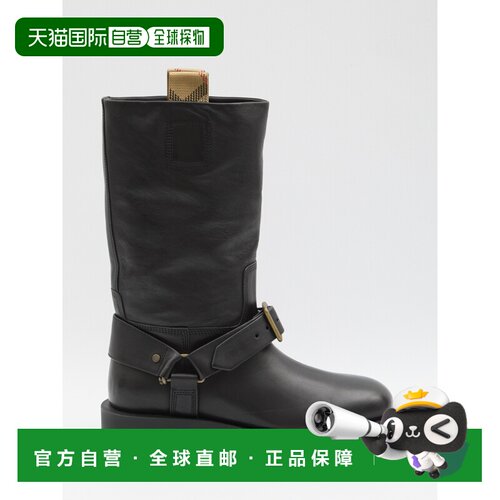 BURBERRY 女士靴子 8111737A1189 AW2026 黑色 LEATHER BOOTS