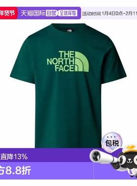 北面THE NORTH FACE男款服装系列徽标圆领短袖T恤 绿色