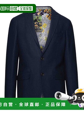 1h可退 ETRO 男士夹克 MRCB000199JT502S9001 CO 黑色 单排扣西装