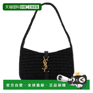 SAINT 742680GAAFB1000 女士单肩包 黑色草编包手提包 LAURENT