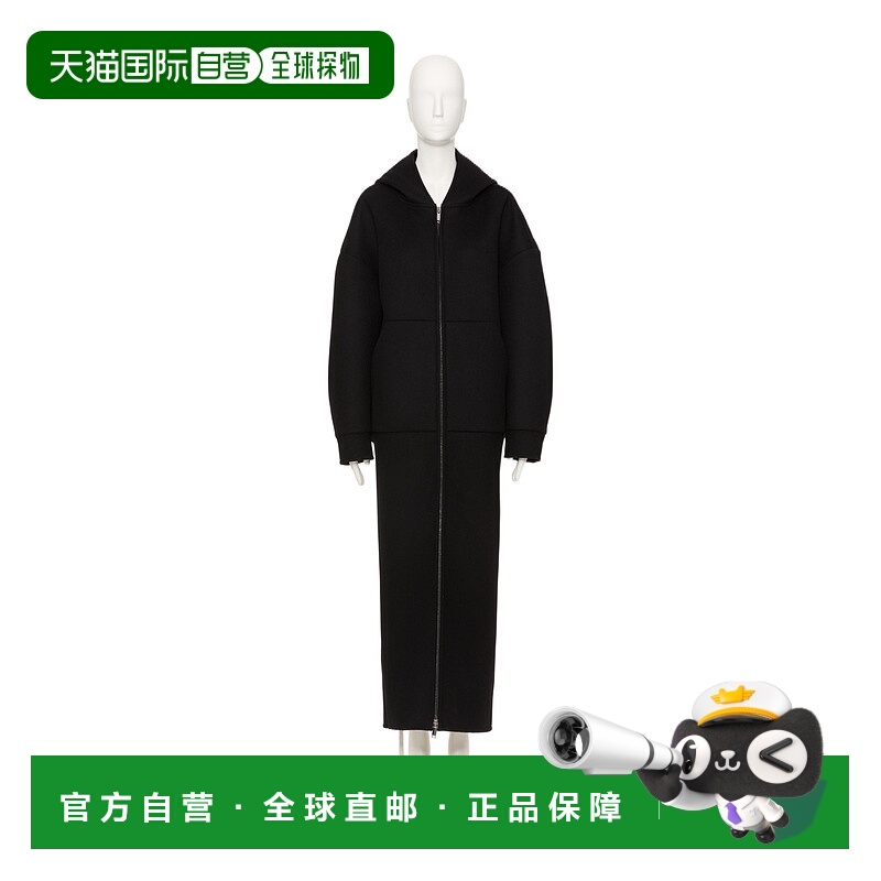 1h可退 VALENTINO 女士外套 BCK0A06JA0NO AW2024 黑色 连帽外套