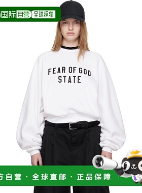 1h可退 潮奢 Essentials 女士 白色 Fleece Raglan Crewneck 套头