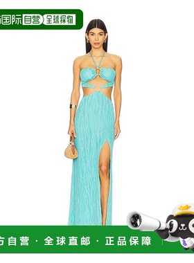 潮奢 Luli Fama 女士 Loop 双抹胸长款连衣裙 L815C74