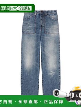 GIVENCHY 男士牛仔裤  BM51J5514R452 AW2025蓝色直筒裤